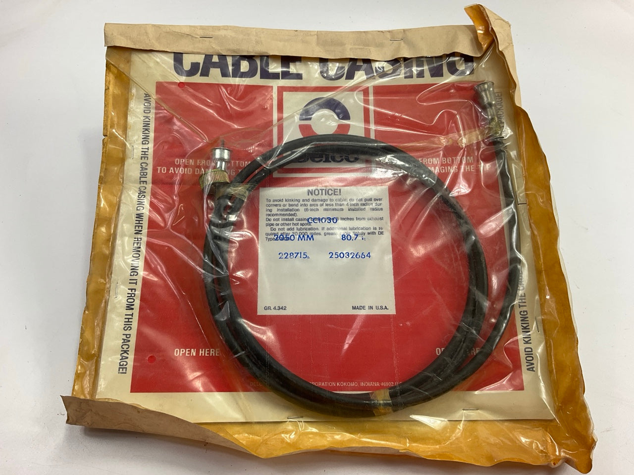 Acdelco CC1030 Speedometer Cable - 25032664