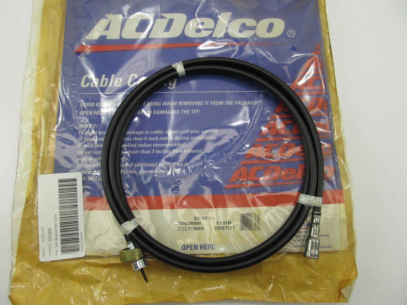 Acdelco CC1031 Speedometer Cable - 25032666