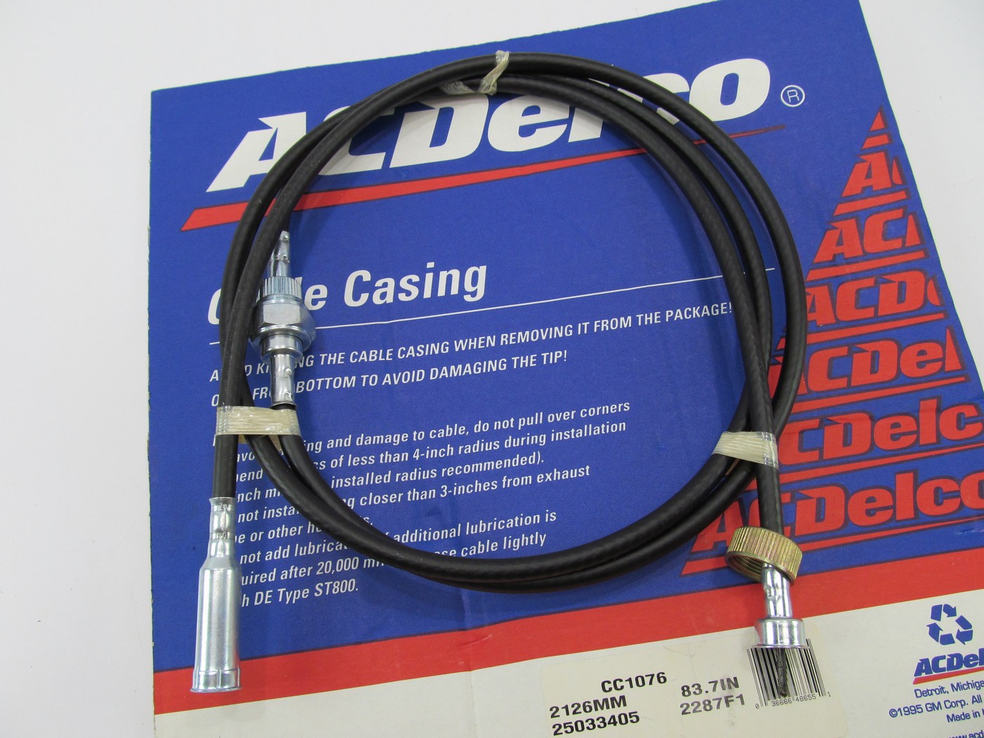 Acdelco CC1076 / 25033405 Speedometer Cable - Upper