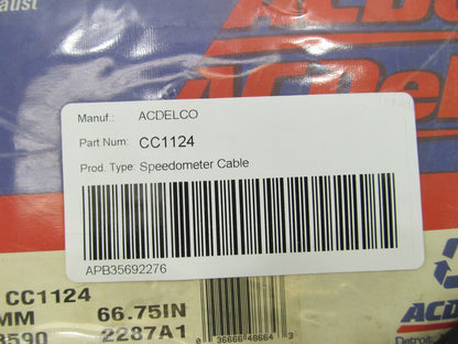 NOS Acdelco CC1124 Speedometer Cable OEM GM 25033590 66-3/4'' (66.75'') Long