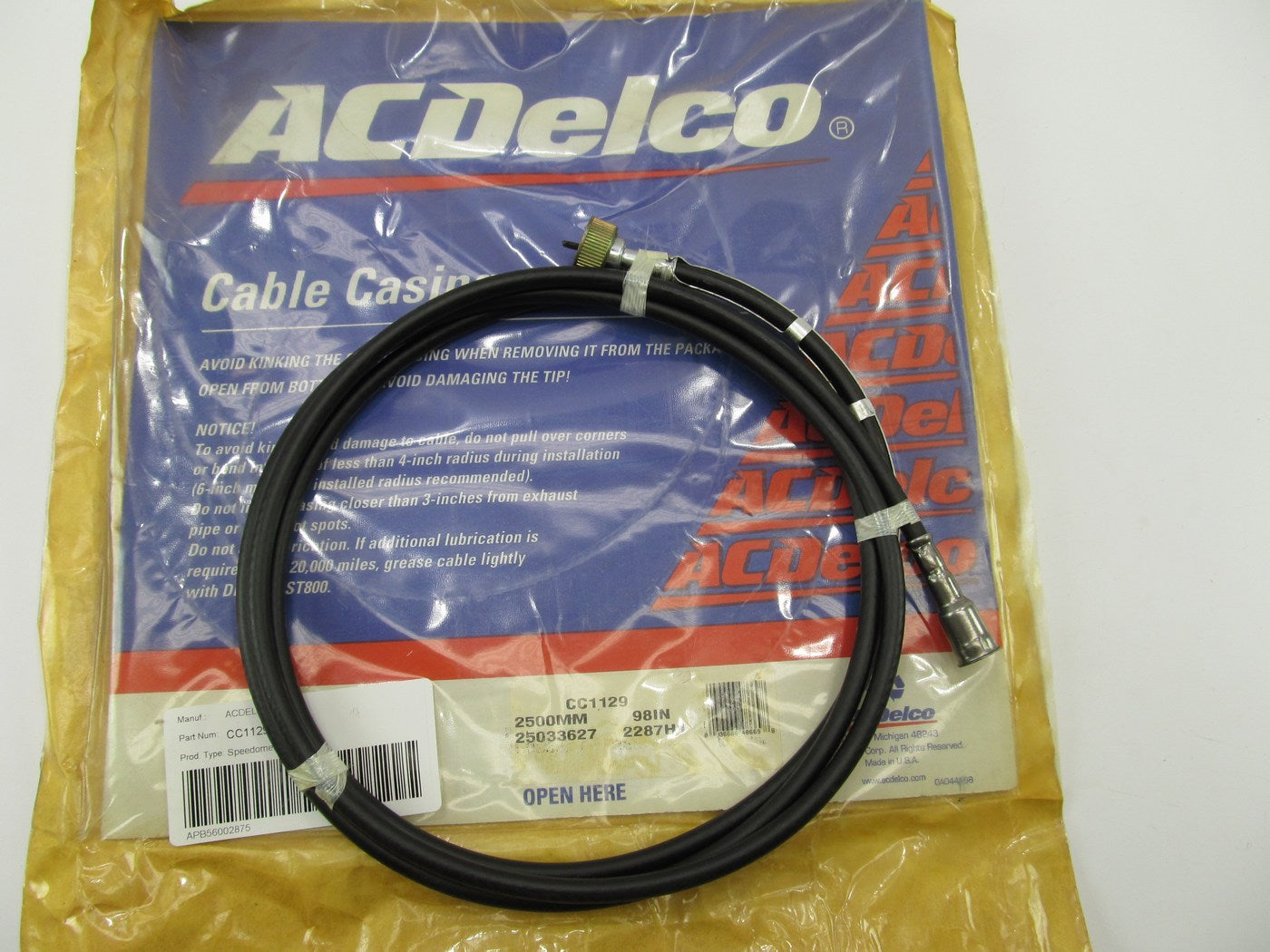 AC Delco CC1129 GM 25033627 Speedometer Cable - 1985-1986 Chevy GMC Truck 99.5''