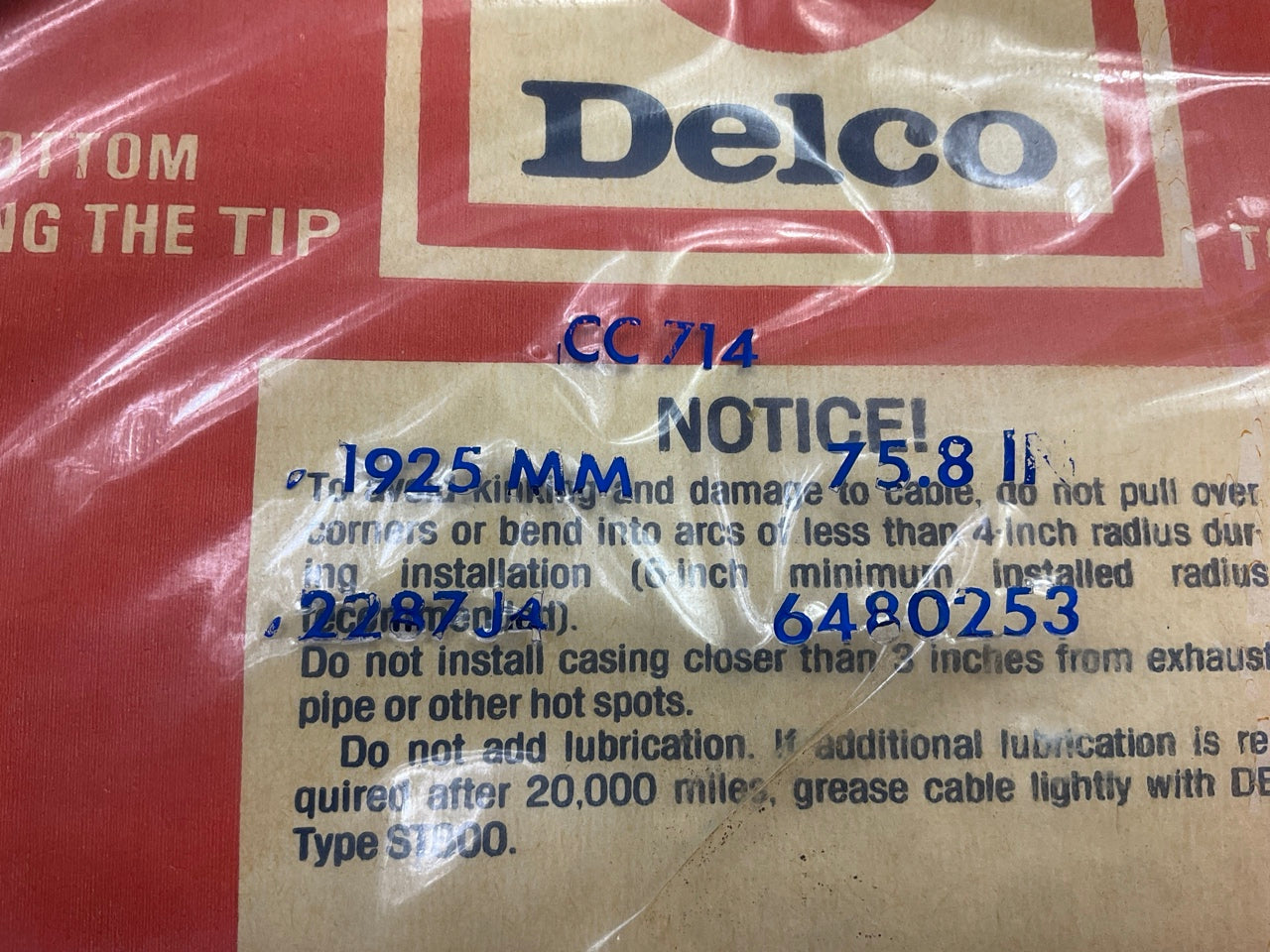 Acdelco CC714 Speedometer Cable - 6480253