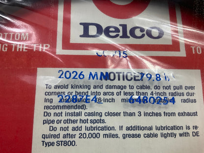 NOS Acdelco CC715 Speedometer Cable OEM GM 6480254   79.8'' LONG