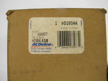 NEW GENUINE OEM Acdelco D1934A HIGH Horn 510hz 1987-1990 Cadillac Allante