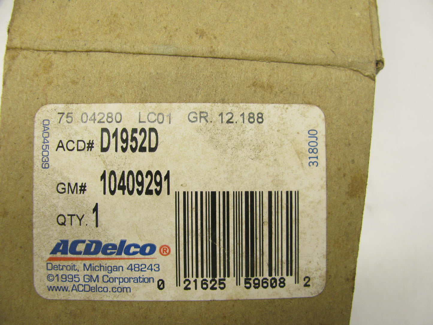 Acdelco D1952D REAR A/C Blower Climate Control Switch For 2000-03 Chevy Venture