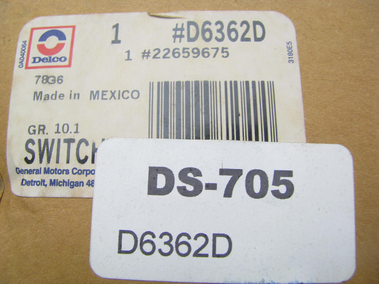 NEW Acdelco D6362D Windshield Wiper Switch OEM For 1996-1998 Pontiac Grand Am