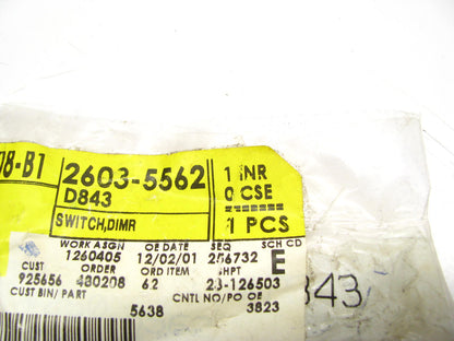 Genuine ACDelco D843  Dimmer Switch For Various 79-86 Cadillac