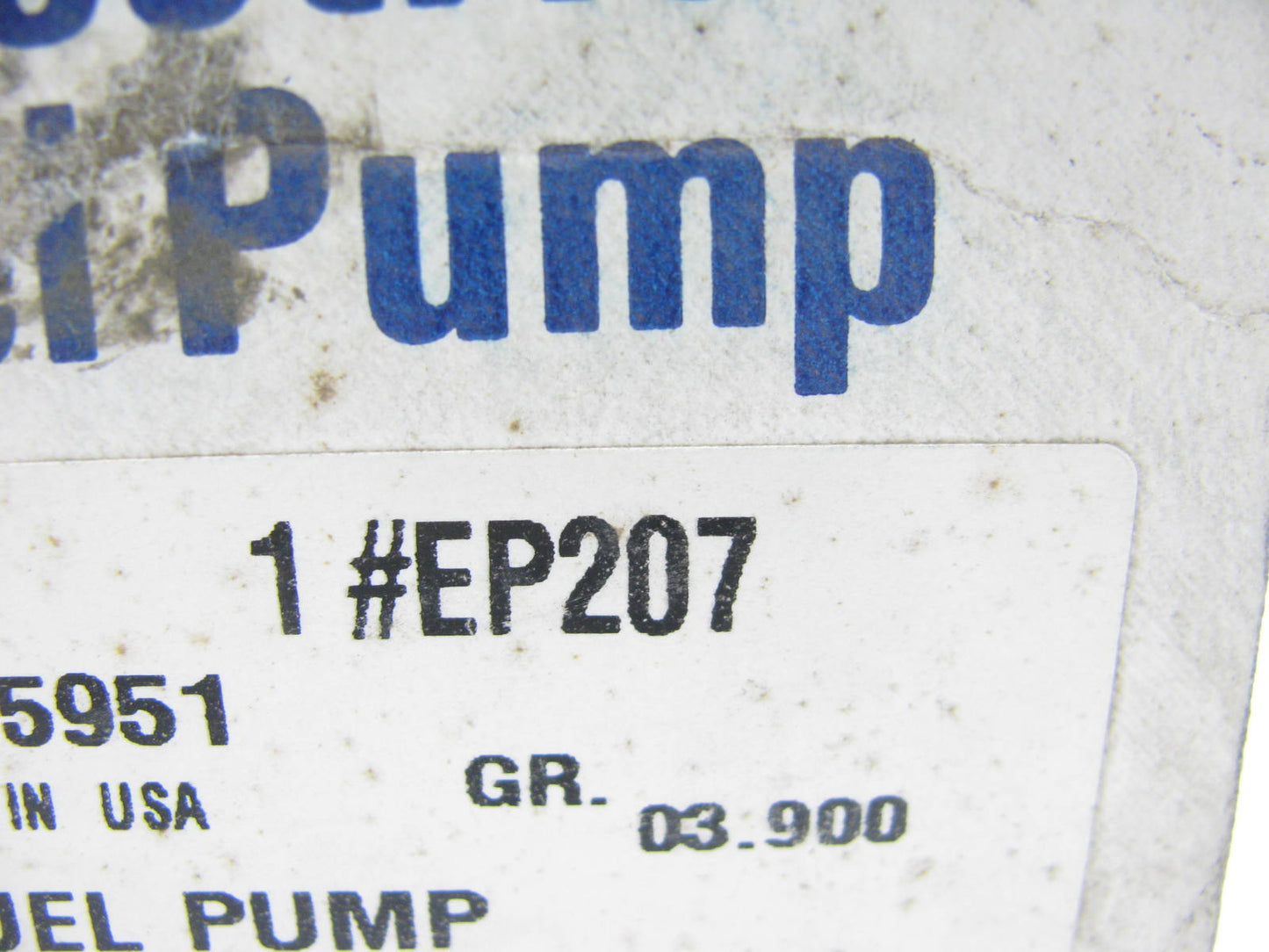 Acdelco EP207 Replacement In-Tank Electric Fuel Pump - 25115951