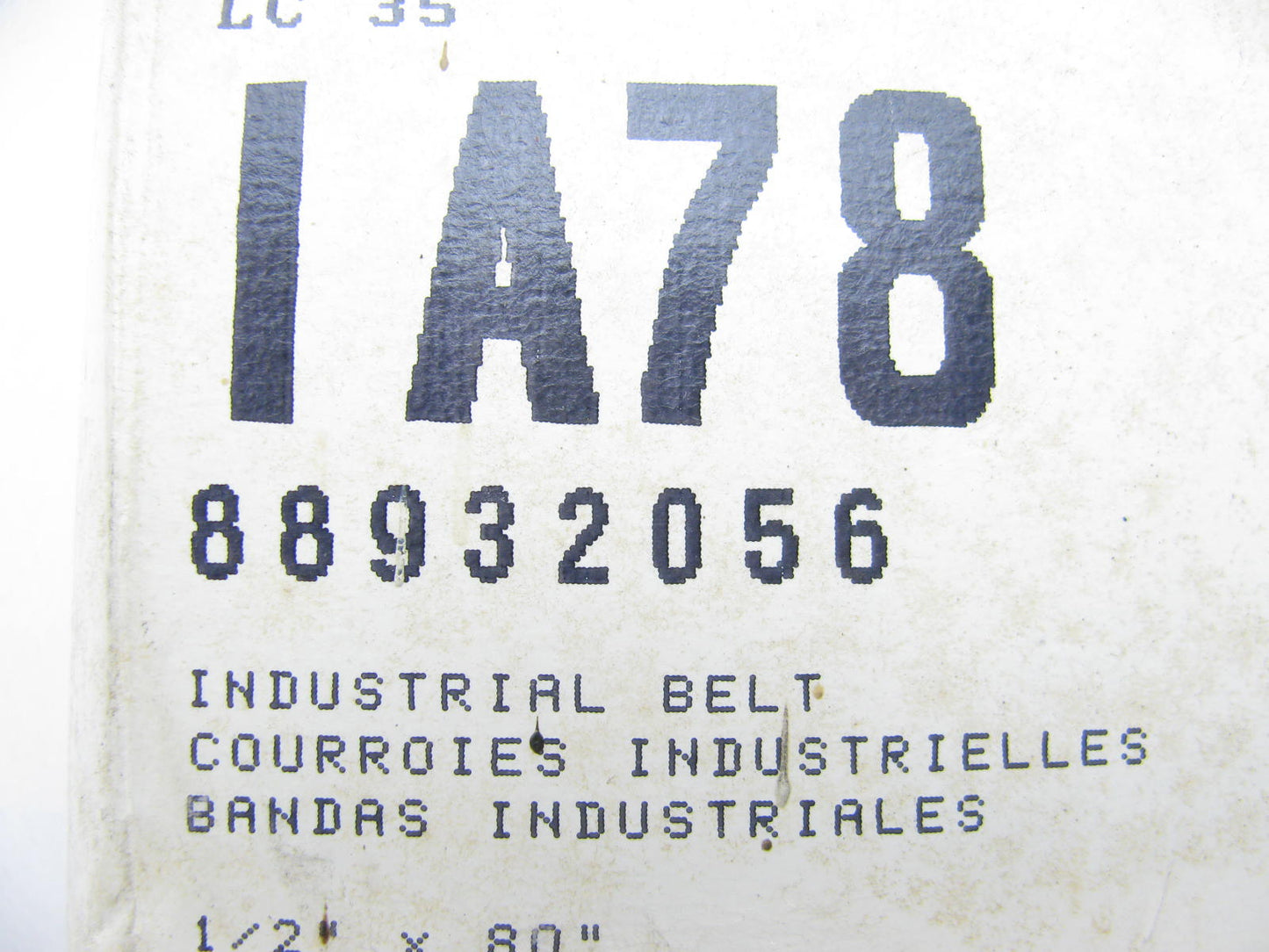 Acdelco IA78 Industrial Accessory Drive Belt - 1/2'' X 80''