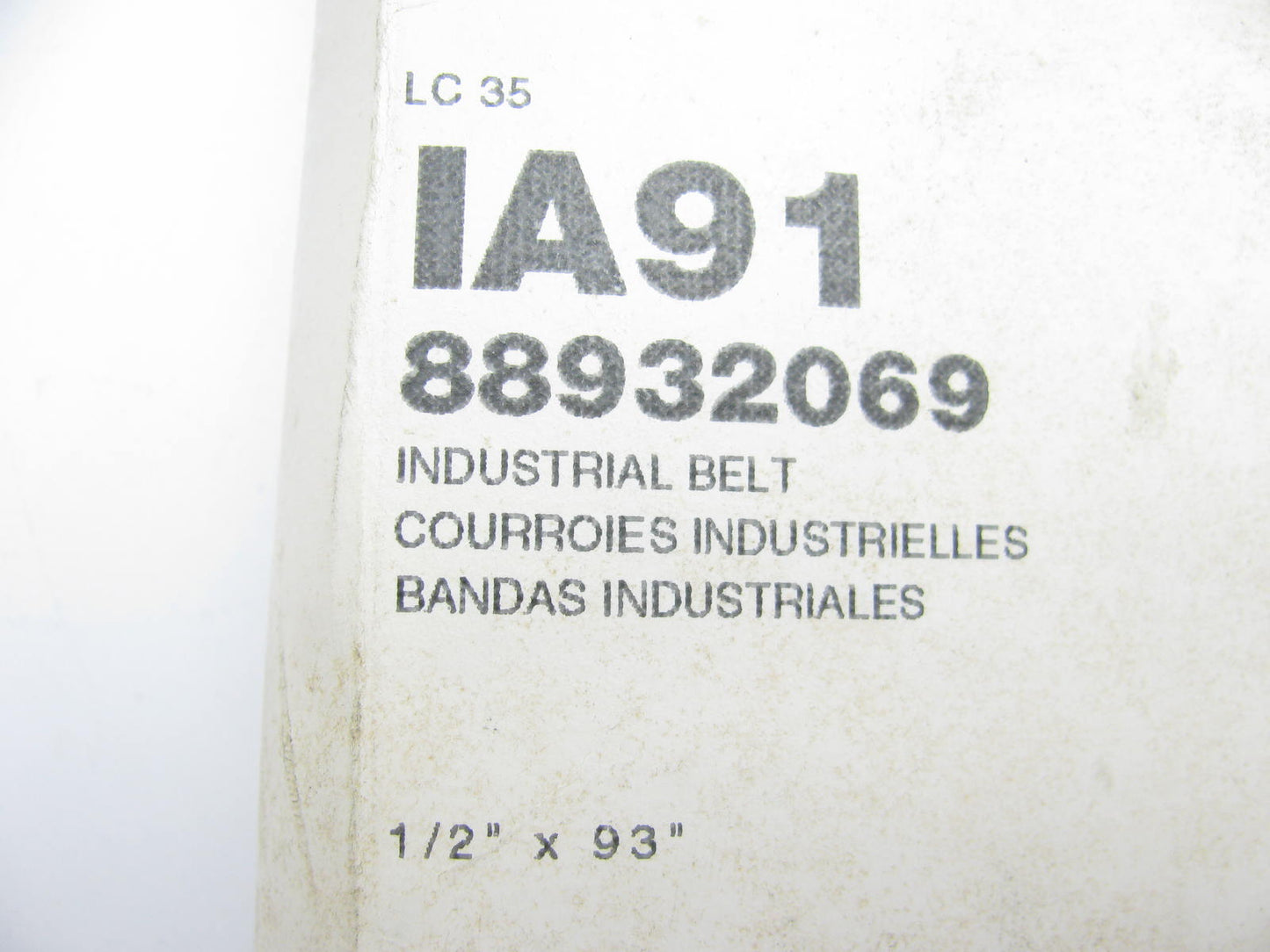 Acdelco IA91 Industrial Accessory Drive Belt - 1/2'' X 93''