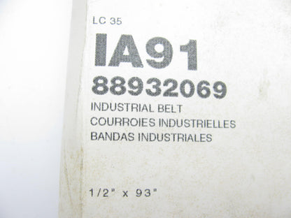 Acdelco IA91 Industrial Accessory Drive Belt - 1/2'' X 93''