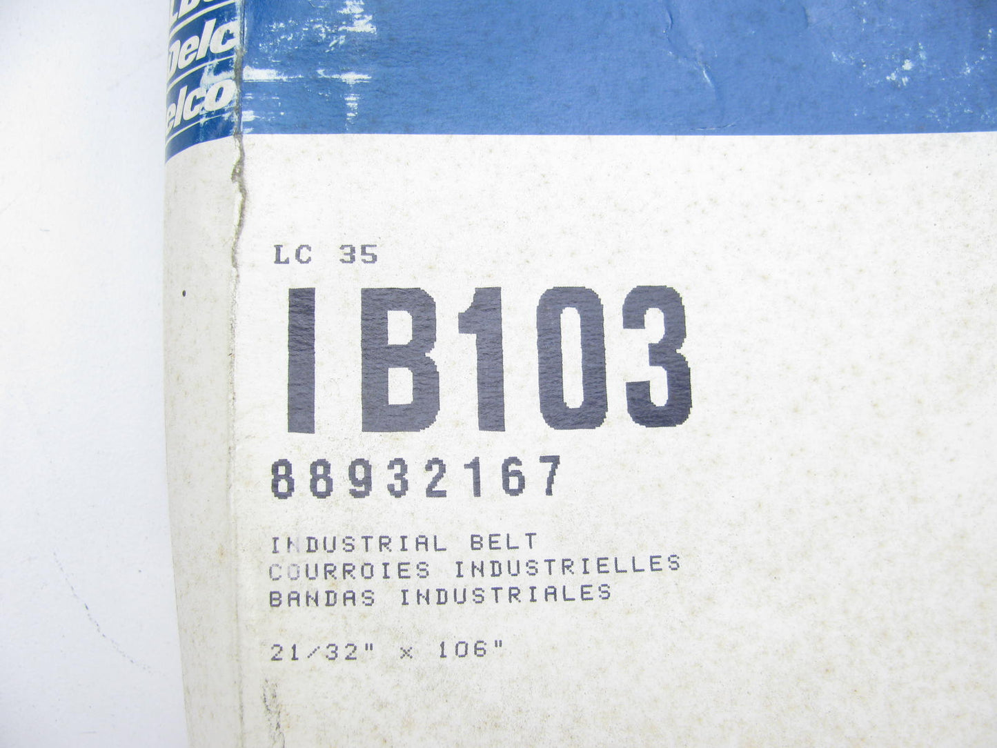 Acdelco IB103 Industrial Accessory Drive Belt - 21/32'' X 106''