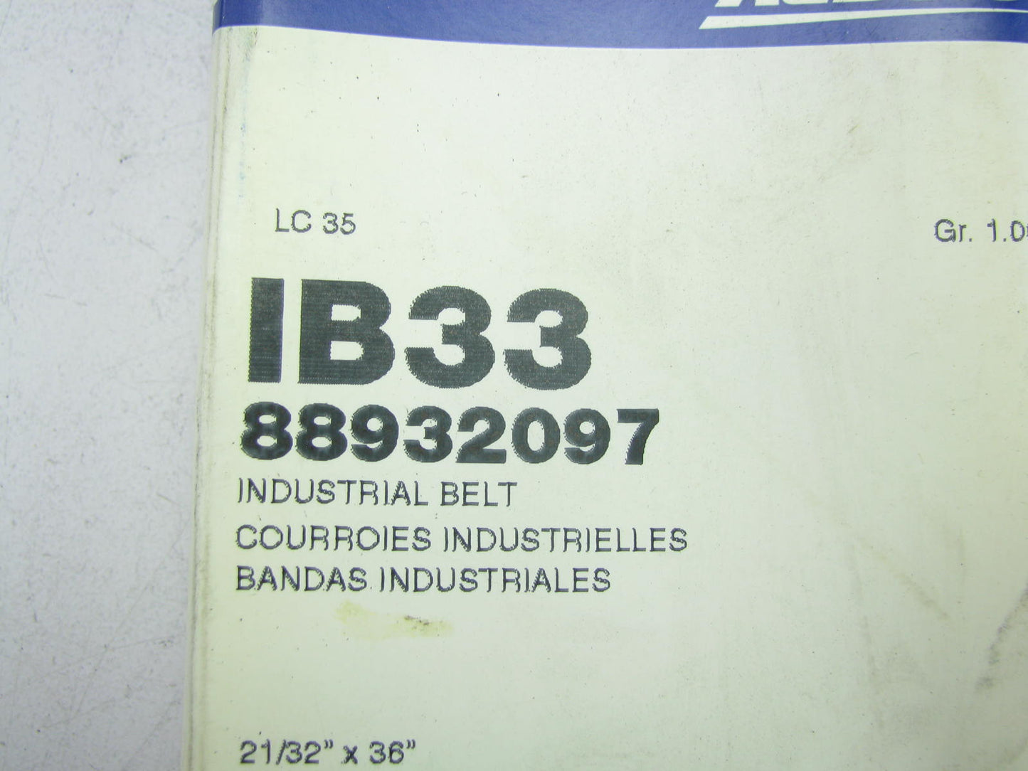 Acdelco IB33 / 88932097 Industrial Accessory Drive Belt - 21/32'' X 36''