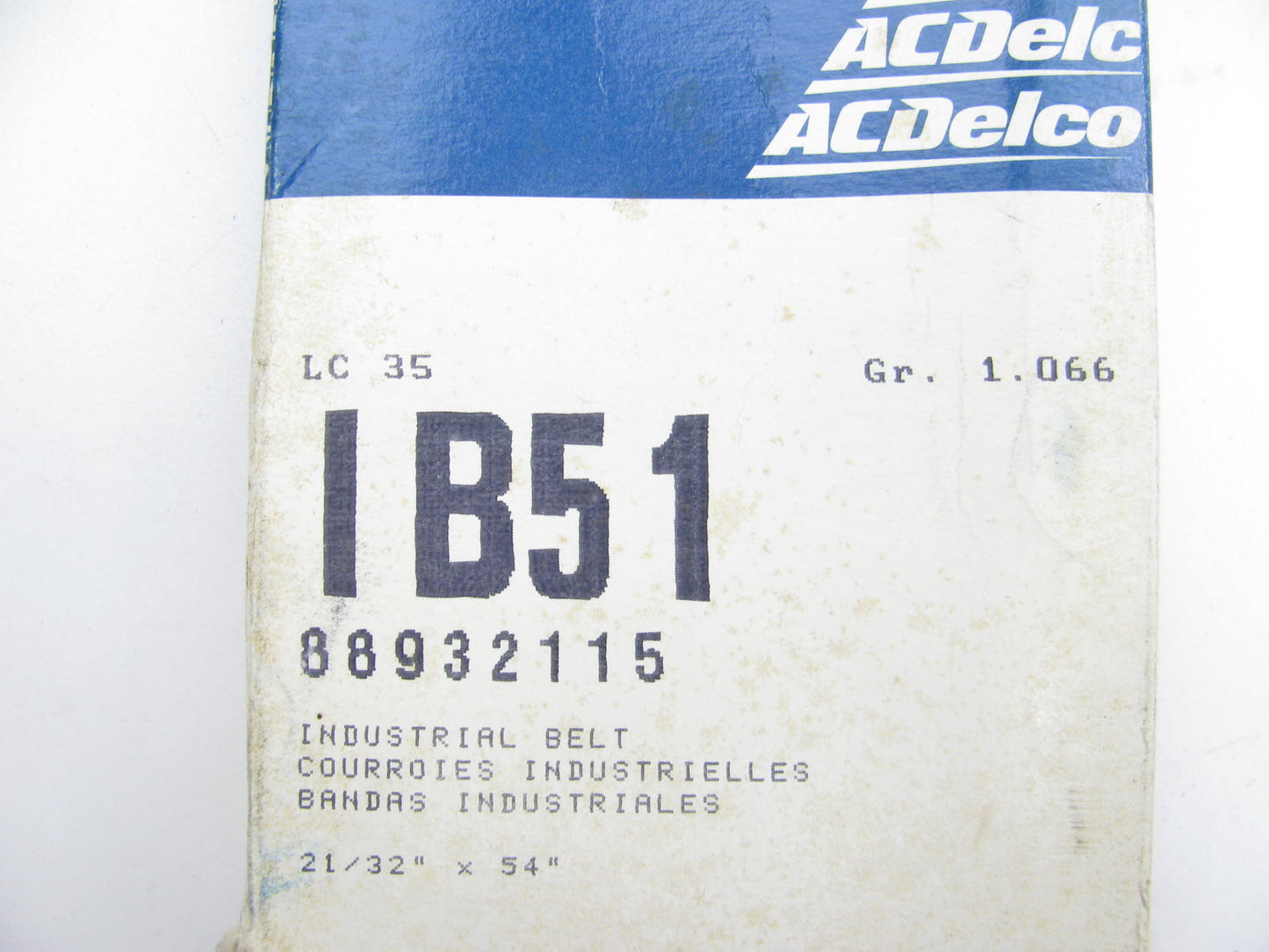 Acdelco IB51 Industrial Accessory Drive Belt - 21/32'' X 54''