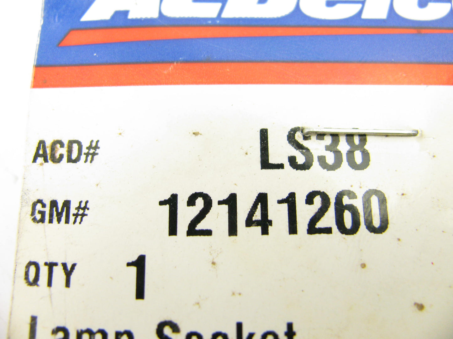 Acdelco LS38 3-Wire Combination Lamp Light Socket Pigtail Harness, GM 12141260