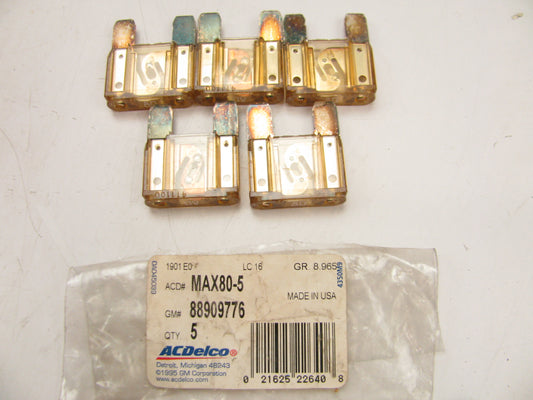 (5) Acdelco MAX80 Fuse 80 AMP MAX-80