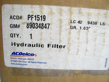 Acdelco PF1519 Hydraulic Oil Filter Replaces LH4995 C6981 51526 HF845 HF6283