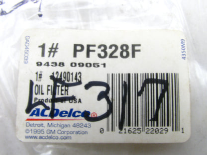 Acdelco PF328F Oil Filter Replaces CH191APL 51161 L50005 LP161 LF740 P550484