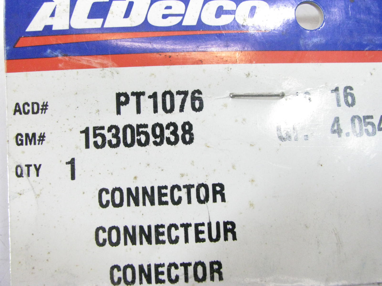 Acdelco PT1076 Fuel Injector Pigtail Pig Tail Wire Connector 15305938