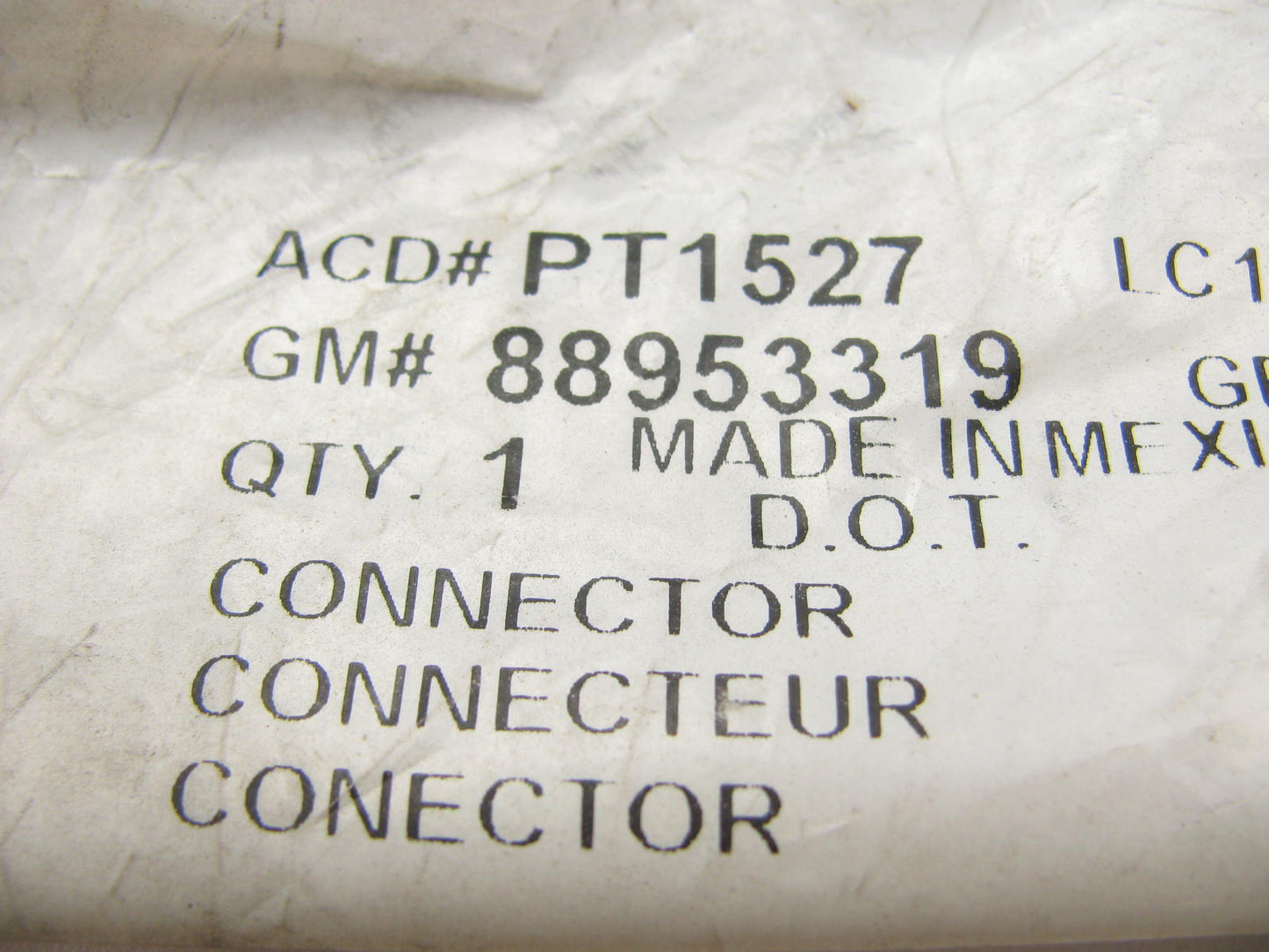 Acdelco PT1527 Ignition Control Module Connector 2003-2004 Cadillac CTS