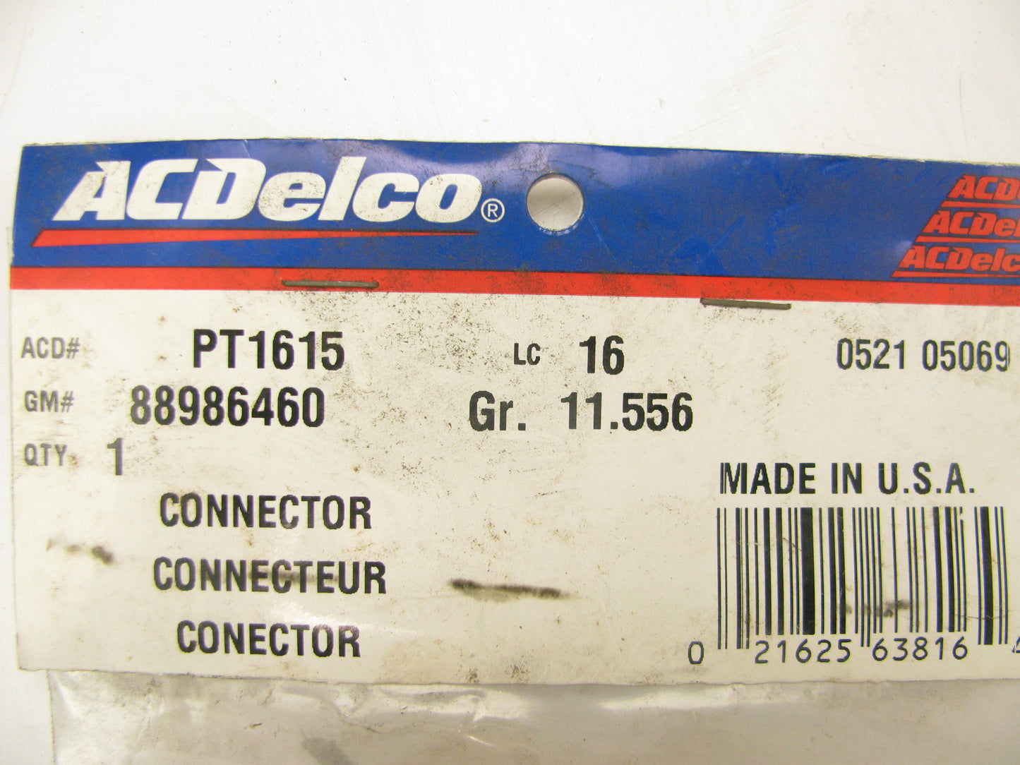 Acdelco PT1615 Seat Horizontal Adjuster Motor Connector 2003 Cadillac DeVille