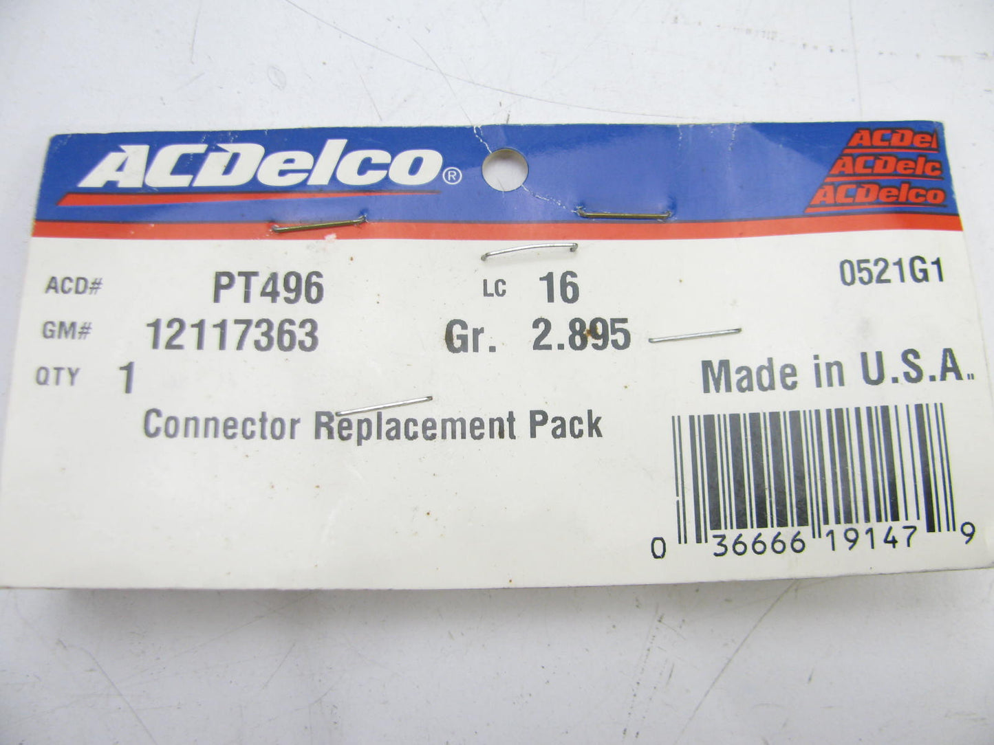 Acdelco PT496 Steering Column Connector Harness Pigtail - 12117363