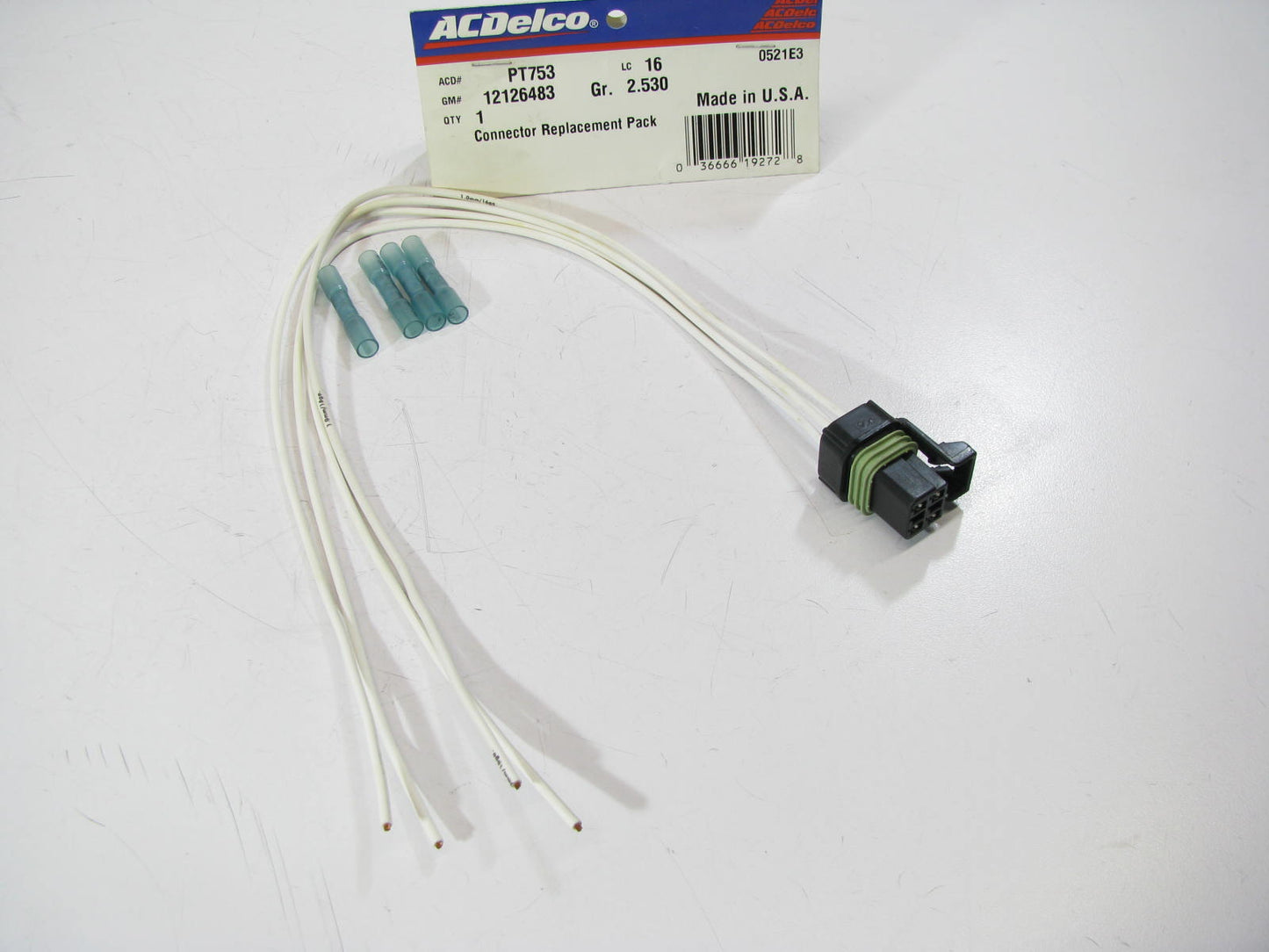 Acdelco PT753 Fuel Tank Harness Wire Connector Pigtail - 12126483