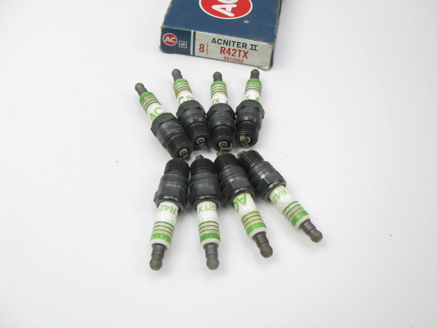 (8) Acdelco R42TX AC Green Stripe Ignition Spark Plugs