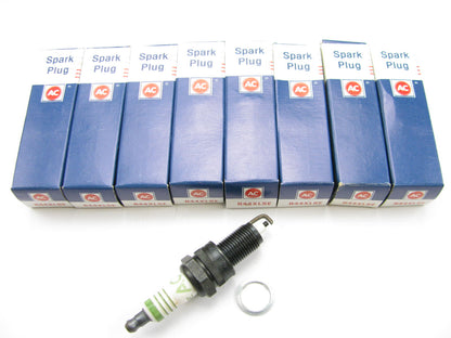 (8) Acdelco R44XLSE AC Green Stripe Ignition Spark Plugs