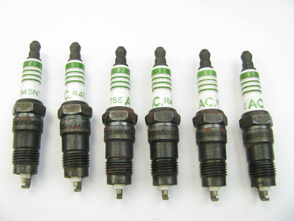 (6) Acdelco R45NTSE Green Stripe Copper Resistor Spark Plugs - GM# 5614060