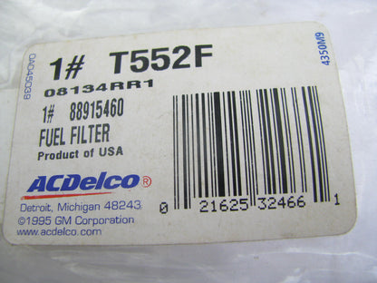 Acdelco T552F Fuel Filter Replaces C1169 33552 F60148 L552F F991 FF111 P550552