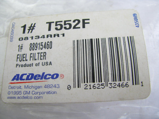 Acdelco T552F Fuel Filter Replaces C1169 33552 F60148 L552F F991 FF111 P550552