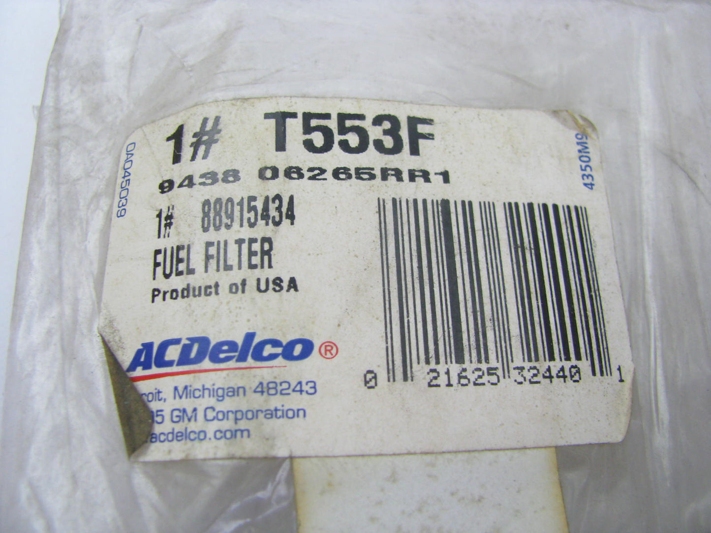 Acdelco T553F Fuel Filter Replaces C1174PL 33074 F60059 L274F FF944 FF4010