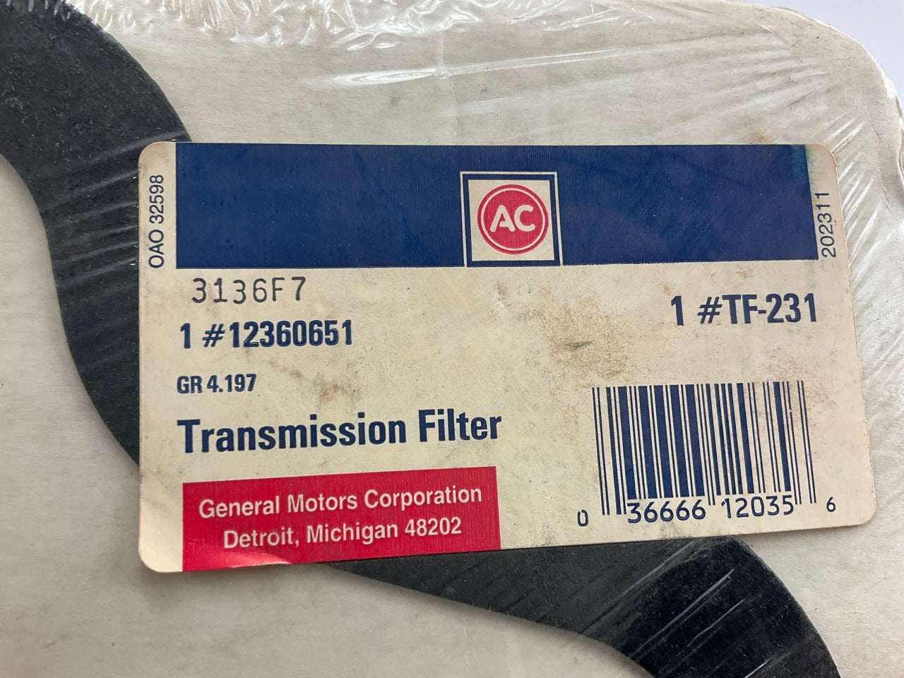 Acdelco TF-231 Automatic Transmission Filter Kit