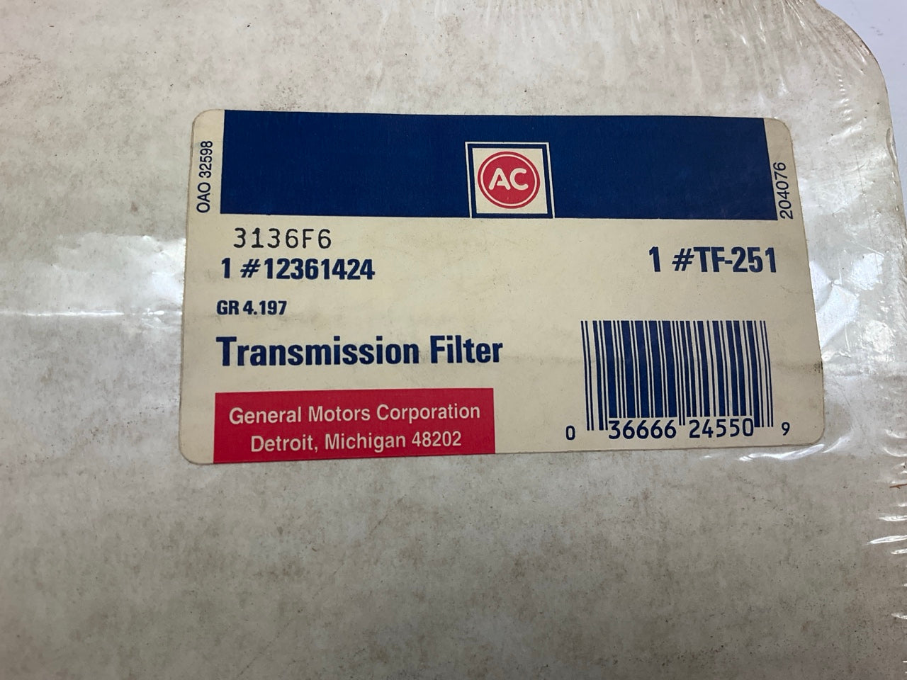 Acdelco TF-251 Automatic Transmission Filter Kit