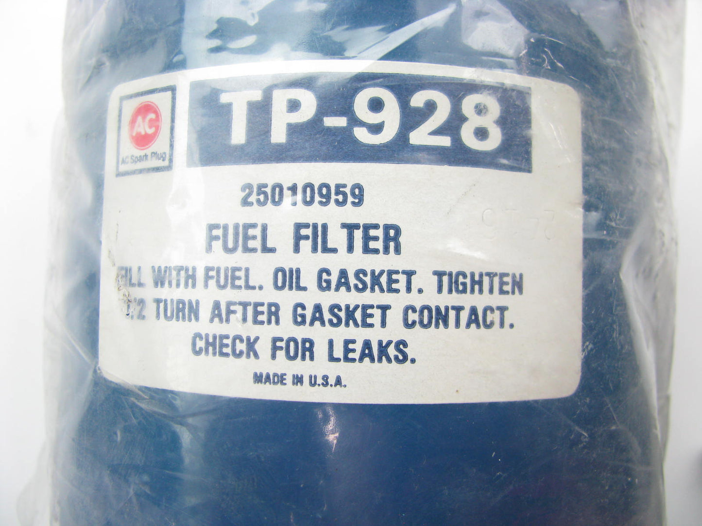 Acdelco TP-928 Fuel Filter Replaces 25010959 33122 F50228 LFP928F FF838 FF5335