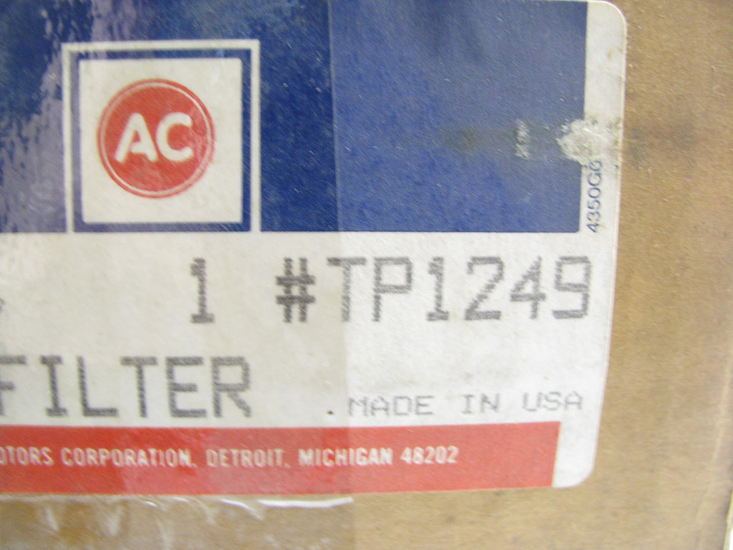 Acdelco TP1249 Fuel Filter Replaces 25014489 P3643 33385 F74465 LFF3416 FF936