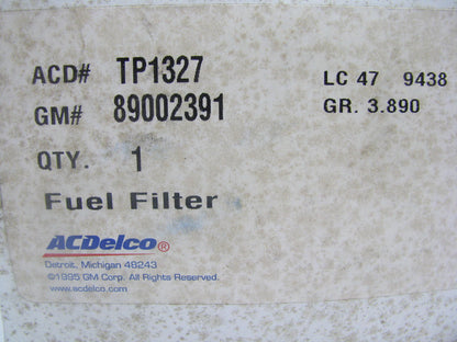 Acdelco TP1327 Fuel Filter Replaces P8191 33403 F65255 LK229I MK13063 P552603