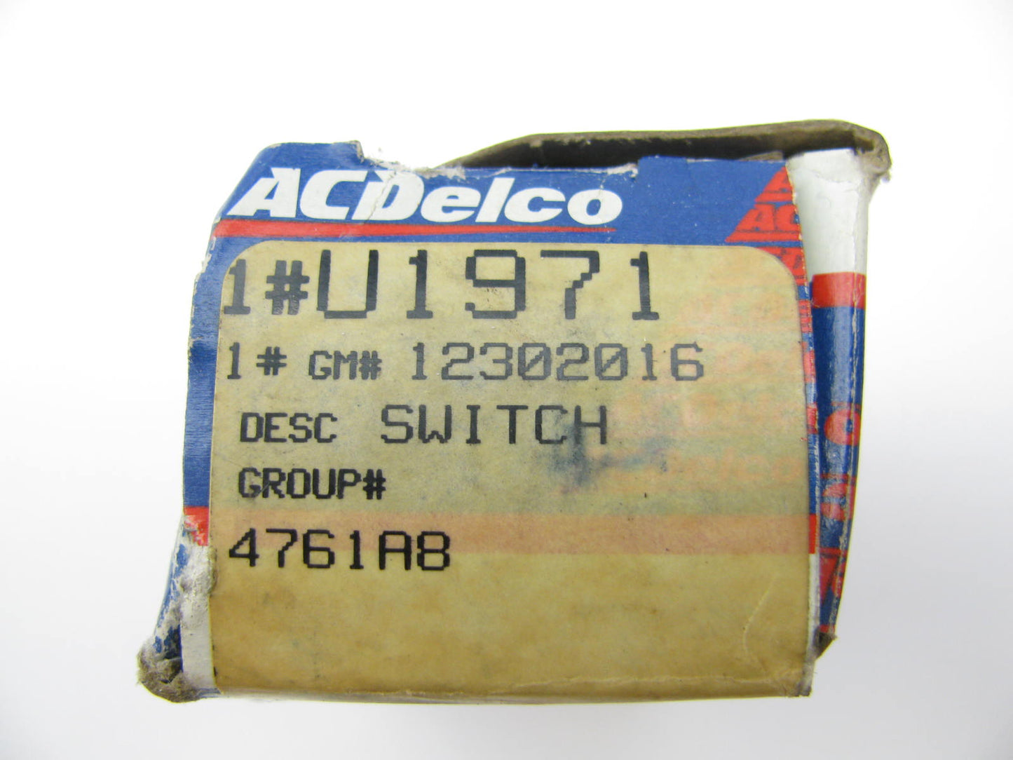 NEW GENUINE Acdelco U1971 2 Terminal Toggle Switch - 2 Position 12302016