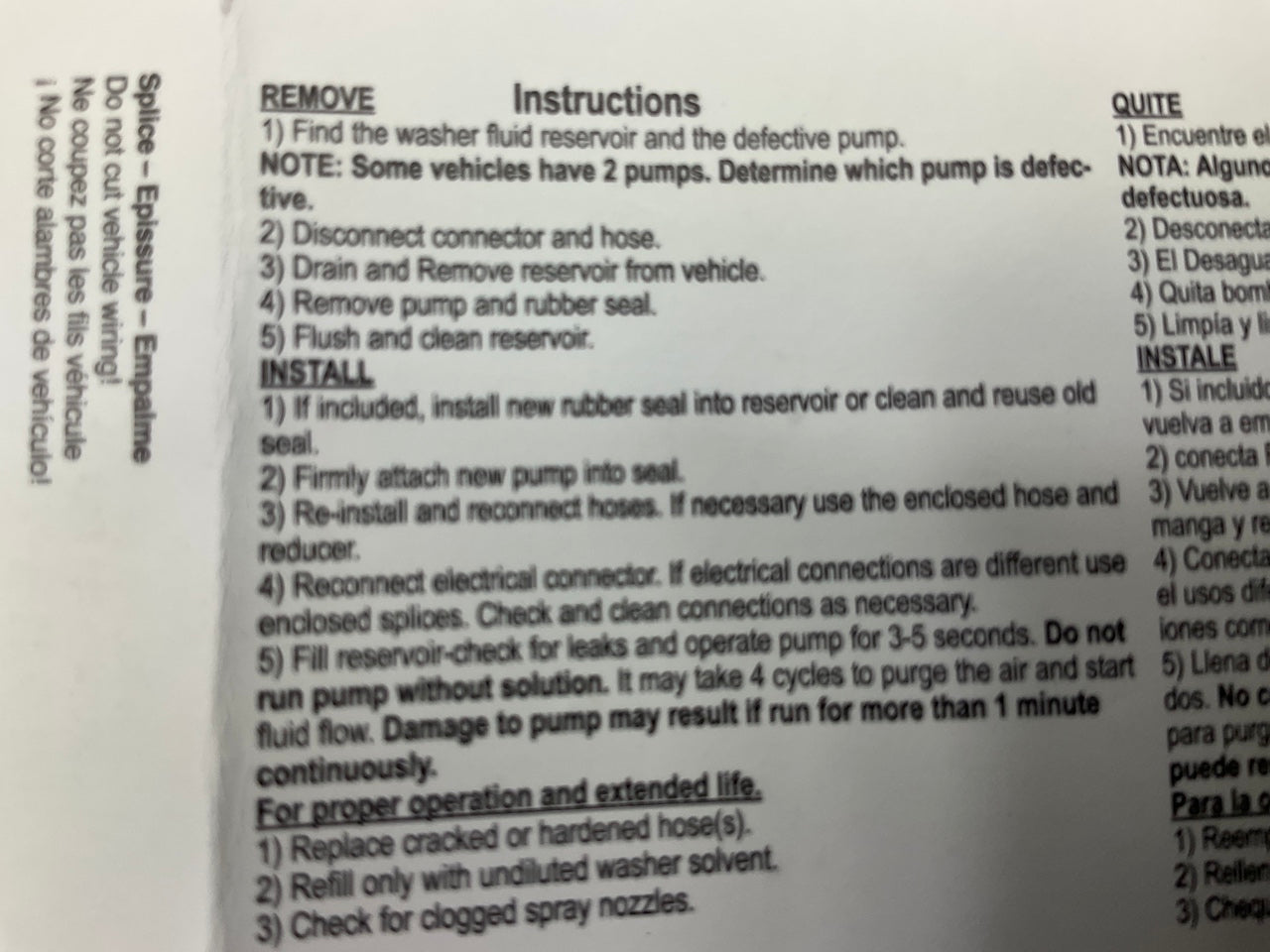 ACI 173686 Windshield Washer Pump