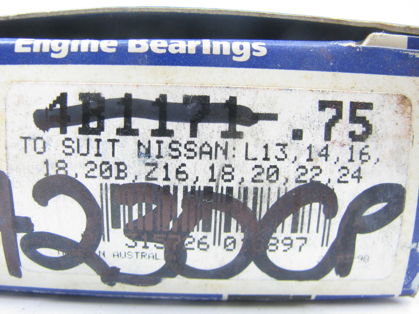 ACL 4B1171-75 Rod Bearings .75MM For 1968-1988 Nissan 1.6L 1.8L 2.0L 2.2L 2.4L