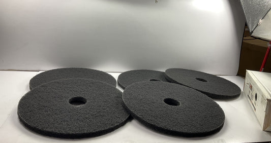 5 / PACK - ACS 72-19 Type 72 19'' Black Stripping Floor Pad For Floor Machine