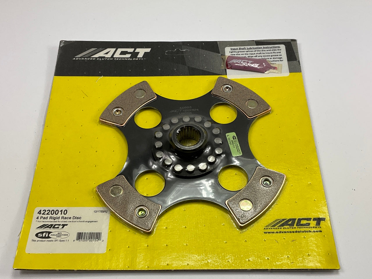 ACT 4220010 4-Pad Race Clutch Disc For 1992-2001 Integra Civic Si DelSol B16