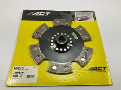 ACT 6220010 6-Pad Rigid Clutch Race Disc For 1990-2001 Honda / Acura