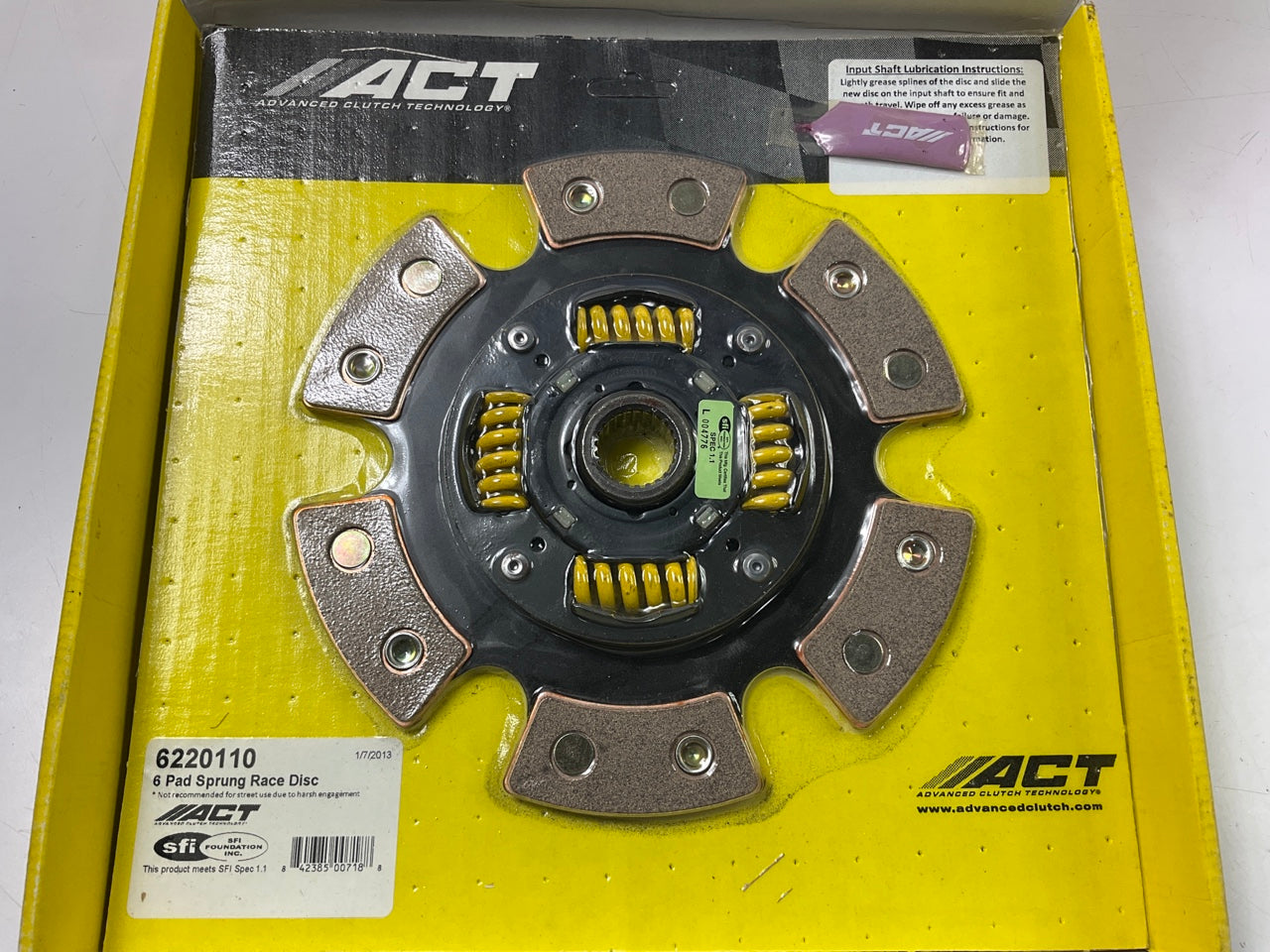 ACT 6220110 6 Pad Sprung Race Clutch Disc 1990-2001 Acura / Honda 1.6L 1.8L 2.0L