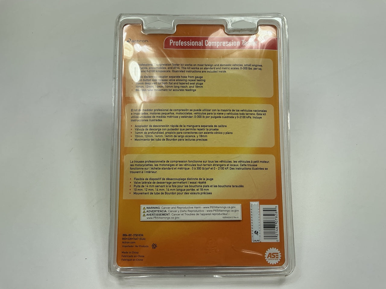 Actron CP7828 Professional Engine Compression Tester Kit