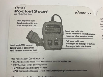Actron Pocket Scan CP9125C OBD II Diagnostic Trouble Code Reader