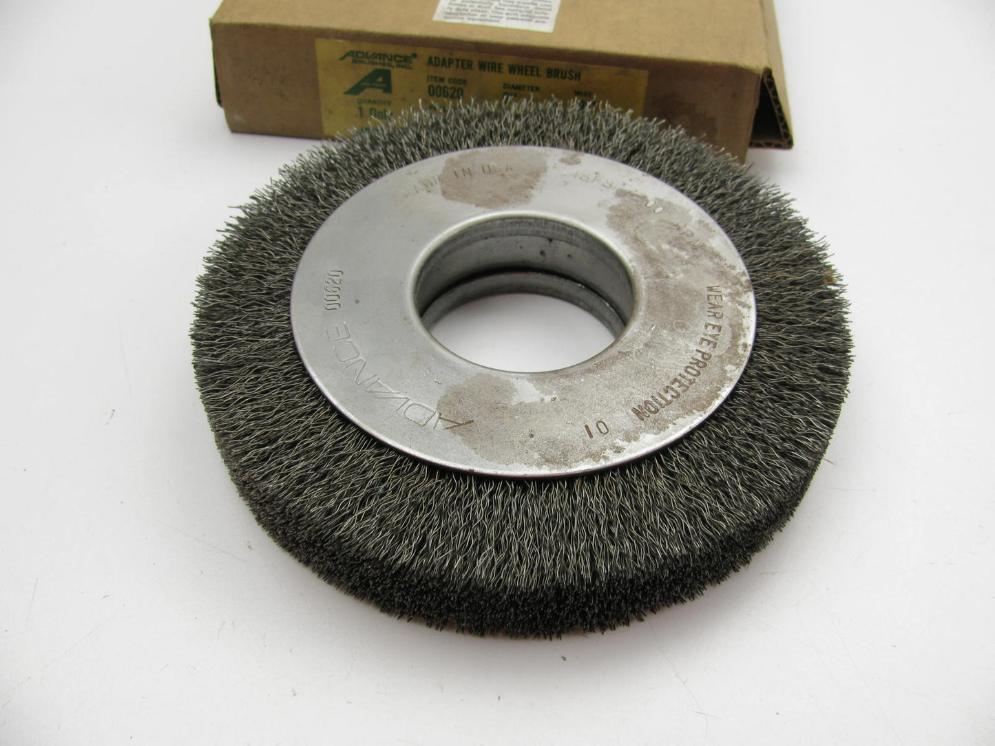 NEW Advance Brushes 00620 Wire Wheel Brush Adapter 6'' Diam. 6000RPM  Wire