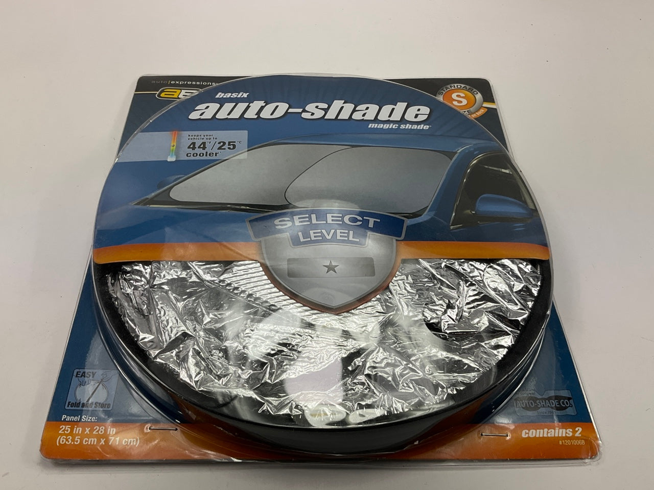AE 1201006B Basix Magic Shade 25''x28'' Solar Windshield Cover Sun Screen Panels