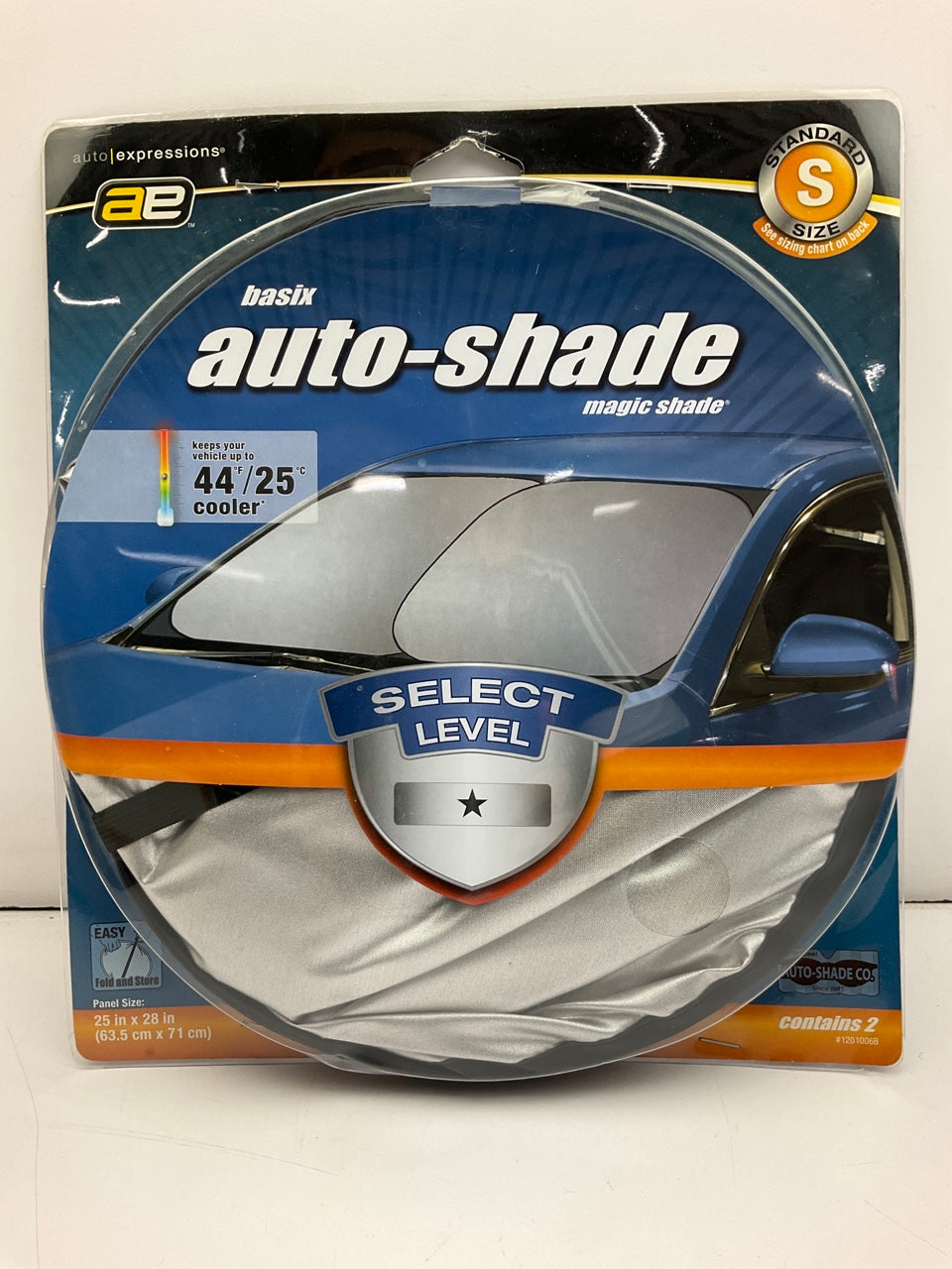 Ae 1201006B STANDARD Size Auto Sun Screen Sun Shade Cover 25''x28'' 2-panel